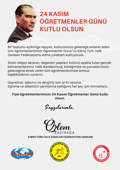 24 Kasım Öğretmenler Günü Kutlu Olsun